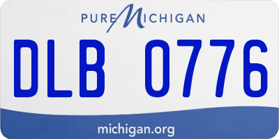 MI license plate DLB0776