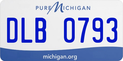 MI license plate DLB0793