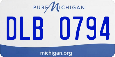 MI license plate DLB0794