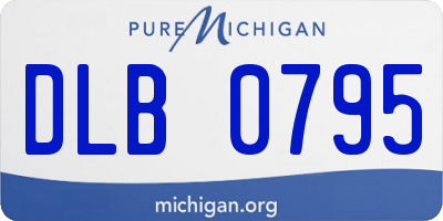 MI license plate DLB0795