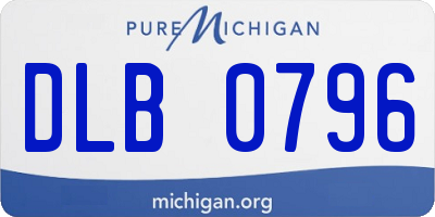 MI license plate DLB0796
