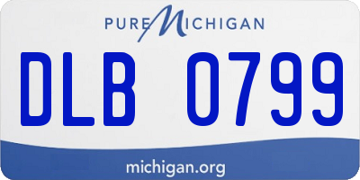 MI license plate DLB0799