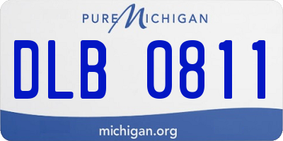 MI license plate DLB0811