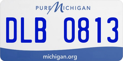 MI license plate DLB0813
