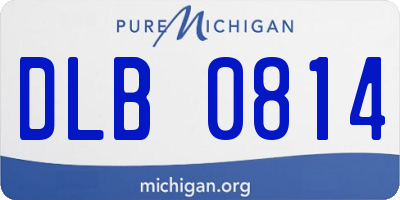 MI license plate DLB0814