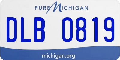 MI license plate DLB0819