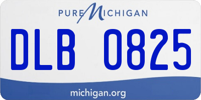 MI license plate DLB0825