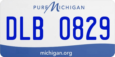 MI license plate DLB0829