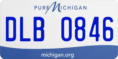 MI license plate DLB0846