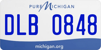 MI license plate DLB0848