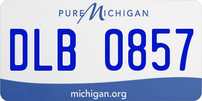 MI license plate DLB0857