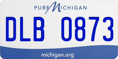 MI license plate DLB0873