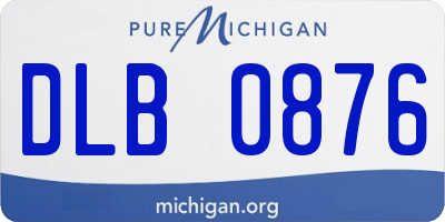MI license plate DLB0876