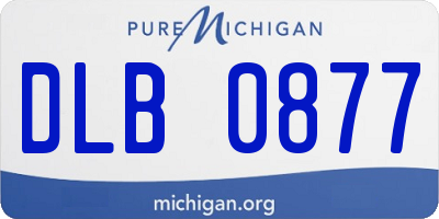 MI license plate DLB0877