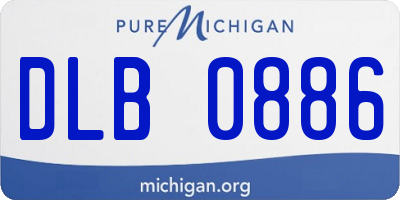 MI license plate DLB0886