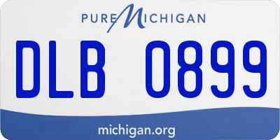 MI license plate DLB0899