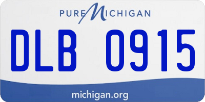 MI license plate DLB0915