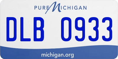 MI license plate DLB0933