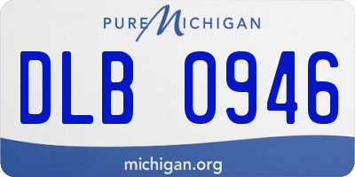 MI license plate DLB0946