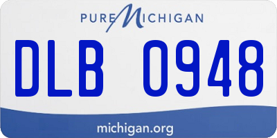 MI license plate DLB0948