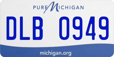 MI license plate DLB0949