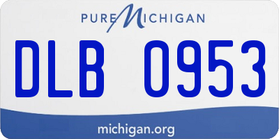 MI license plate DLB0953