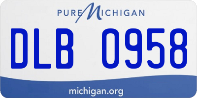 MI license plate DLB0958