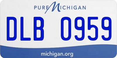 MI license plate DLB0959