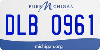 MI license plate DLB0961