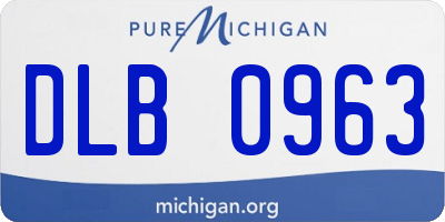 MI license plate DLB0963