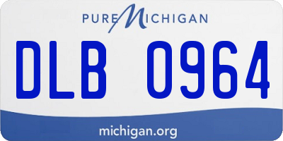 MI license plate DLB0964