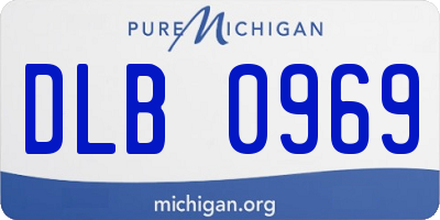 MI license plate DLB0969