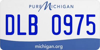 MI license plate DLB0975
