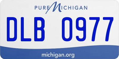 MI license plate DLB0977