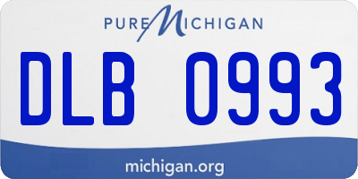 MI license plate DLB0993