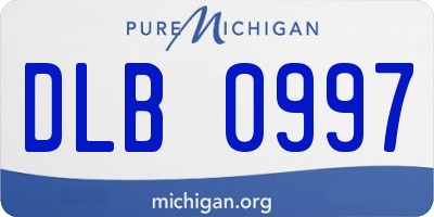 MI license plate DLB0997