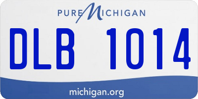 MI license plate DLB1014