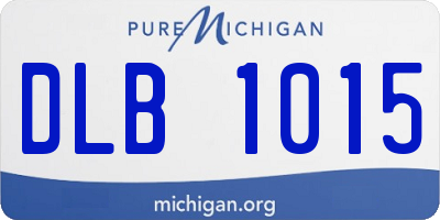 MI license plate DLB1015