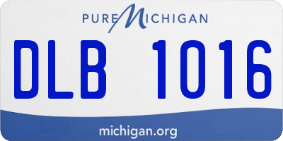 MI license plate DLB1016