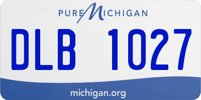 MI license plate DLB1027