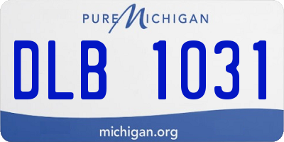 MI license plate DLB1031