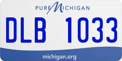 MI license plate DLB1033