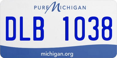 MI license plate DLB1038