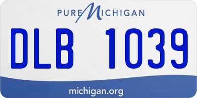 MI license plate DLB1039