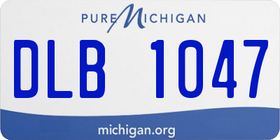 MI license plate DLB1047