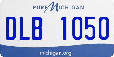 MI license plate DLB1050