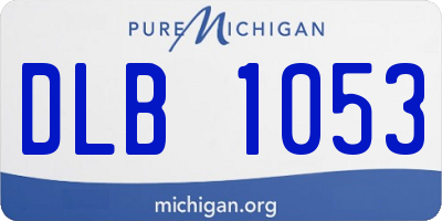 MI license plate DLB1053