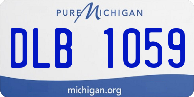 MI license plate DLB1059