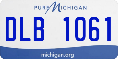 MI license plate DLB1061