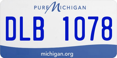 MI license plate DLB1078